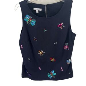 Talbots Navy Sleeveless Top